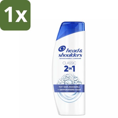 1 x Head & Shoulders – 2-in-1 – Classic – 300 ml - Anti-roos Shampoo - 2-in-1 Shampoo - Classic Anti-roos Shampoo - Shampoo Tegen Roos - Anti-roos Conditioner