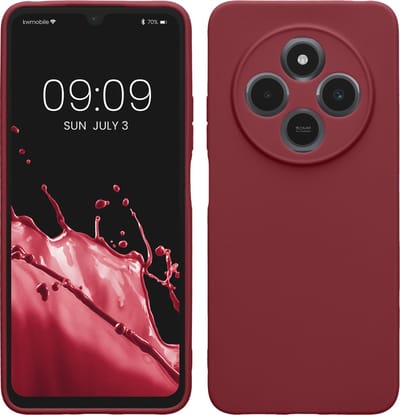kwmobile telefoonhoesje geschikt voor Xiaomi Redmi 14C / Poco C75 - Hoesje voor smartphone - Precisie camera uitsnede - In bordeaux-violet