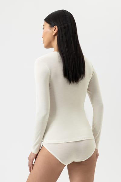 mey Damen Shirt Met Lange Mouwen Serie Wool&Silk
