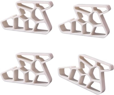 4-delige raamsteunen - Raamstoppers - Deurstoppers - Deurstoppers - Deurstoppers - Deur- en raaminstallatie - Raamsluiters - Raamsloten - Raambegrenzers - Raamsloten - Raamsloten —Wit — 9,3 × 5,3 × 1,9 cm