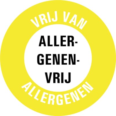 Allergenenvrij sticker op rol 20 mm - 1150 per rol