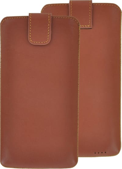 MoDo hoesje Geschikt voor Xiaomi 13/ 13 Lite - Leer Etui - Cognac Bruin