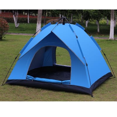3-4 Personen Automatische Snelle Open Valse Dubbele Tent Kampeer Zonbescherming Tent 1pc blauw
