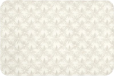 Badmat 90x60 cm - Antislip - Patroon - Bloemen - Beige - Badmatten voor badkamer - Badkamermat - Douchemat - Badkamer mat