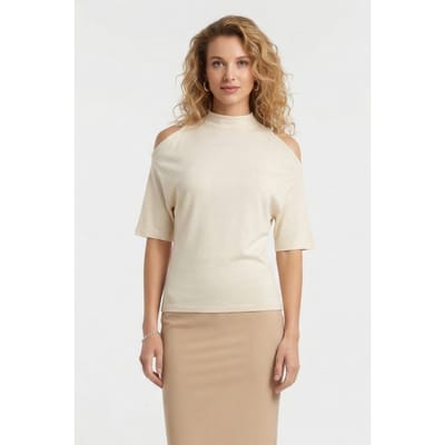 IRO Paris Floram T-shirt Cloudy White Size: XS | Blouses Outlet | Dames | Beige