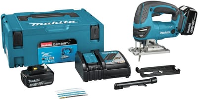 Makita DJV180RTJ 18V Li-Ion Accu decoupeerzaag set (2x 5.0Ah accu) in Mbox - D-greep - variabel