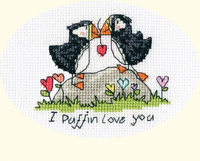 Bothy Threads Eleanor Teasdale I Puffin Love You borduren (pakket) XGC42