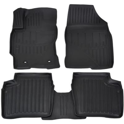 Tapis de sol 3D - SCOUTT - Toyota Prius 2003-2009 - Caoutchouc Premium - Résistant à l'eau - Sur mesure noir