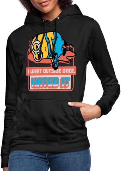 Minions Dave Ging Buiten Het Kantoor Quote Hoodie Dames
