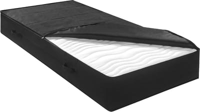 Matras Opbergtas - Matrashoes Beschermhoes - Stofvrije Opslag - 3-zijdige Ritssluiting - 70 x 140 cm - Zwart