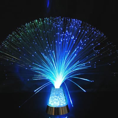Kleurveranderende glazen optische nachtlamp - 13 inch LED licht voor decoratie en feesten