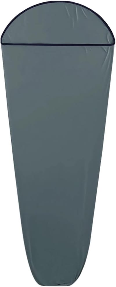 Lakenzak - zomerslaapzak - Slaapzak - Dunne Slaapzak - Reislaken - Binnen slaapzak - Lichtgewicht - 1 Persoons - voor Reis , hotels & hostels, camping - grijs - 80*200cm - polyester