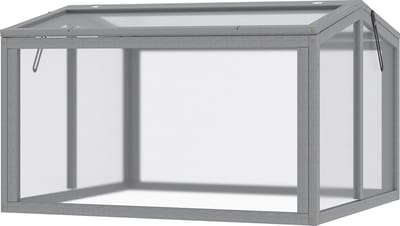 Outsunny verhoogde plantenbak - houten frame - grenenhout - grijs