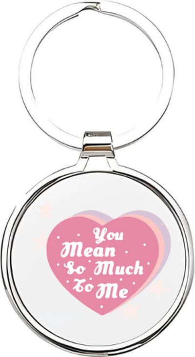 Akyol - you mean so much to me Sleutelhanger - liefde - Geliefden - Love - relatie - hartje - hartjes - cadeau voor je vriendin - cadeau voor je vriend - houden van - ik hou van jou - i love you - Valentijnsdag - 4 x 7,5 CM