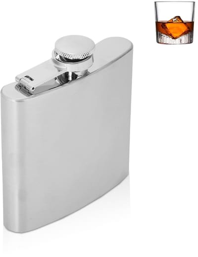 JHUBERS- Alcoholfles Draagbaar Ontwerp - Roestvrij Staal - Met Trechter - 5oz Capaciteit - Goede Afdichting - Elegant Design - Flask