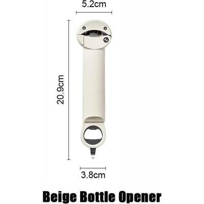 Multifunctionele flesopener, intrekbare glazen potopener, bieropener met magnetische zuignap, roestvrij staal, arbeidsbesparend keukengereedschap white