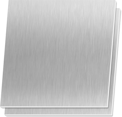 Roestvrijstalen Plaat - Metaalplaat Metaal - Modelbouw Handwerk - Geborsteld Oppervlak Beschermfolie - 300x300mm 0.8mm - Zilverkleurig