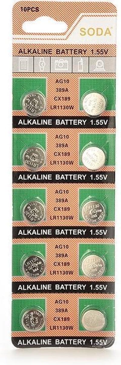 AG10 ( LR54 ) 10 pak Horloge Knoopcel Batterijen