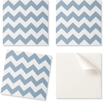 Zelfklevende decoratieve vinyltegels voor thuis met zigzagpatroon 9x30x30 cm