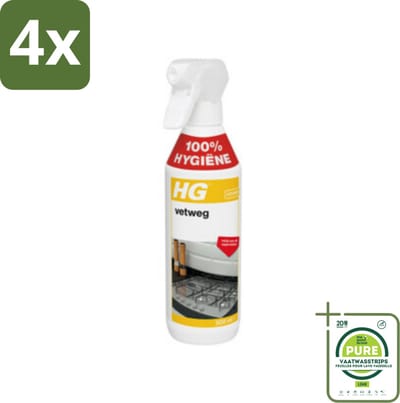 HG Vetweg 500 ml - Voordeelverpakking - 4 stuks - Keukenreiniger - Vetverwijderaar