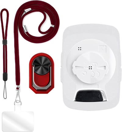 Beschermhoes Set - 4-in-1 Accessoires - Veilig Reizen - Schokbestendig Ontwerp - 17 x 12 x 1 cm - Wit Rood