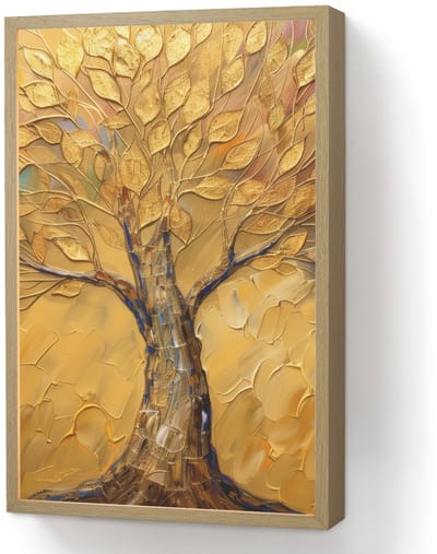 Wandlamp 40x60 cm - Oplaadbaar - Goud - Boom - Abstract - Modern - Wandlampen binnen woonkamer - Slaapkamer lamp - Decoratieve nachtlamp - Vloerlamp draadloos