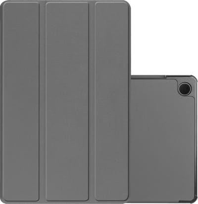 Hoes - Geschikt voor Samsung Galaxy Tab A9 - Dun & Stevig - Trifold Bookcase - Hard Cover - Hardcover Book Case - Tablet Hoesje - Grijs