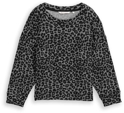 Tom Tailor Denim - Sweater met 7/8 mouwen - Maat S - dark grey black leo