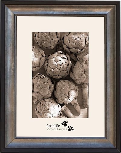 Fotolijst Luna Zwart/Zilver 24x30 - Normaal glas - 32 mm breed profiel - Goodlife Picture Frames