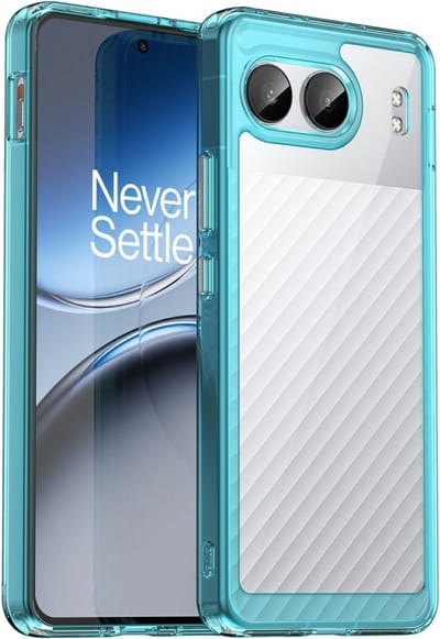 Coverup Hoesje - Geschikt voor OnePlus Nord 4 Hoesje - Coverup Transparant ShockProof TPU Back Cover - Blauw
