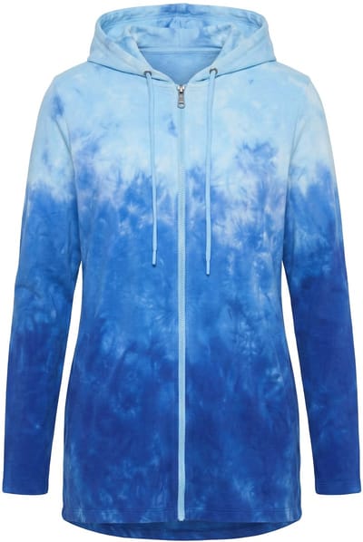 Angel of Style - Dames - Sweatvest A-lijn kleurverloop capuchon - Koningsblauw - Maat 44