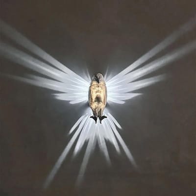 3D LED wandlamp met dierenpatroon - Nachtlampje in de vorm van een magische adelaar - Decoratieve wandlamp in de vorm van een 3D-geprinte vogel - Geschikt voor slaapkamer, woonkamer, trap, gang, keuken, bar en café - Wit