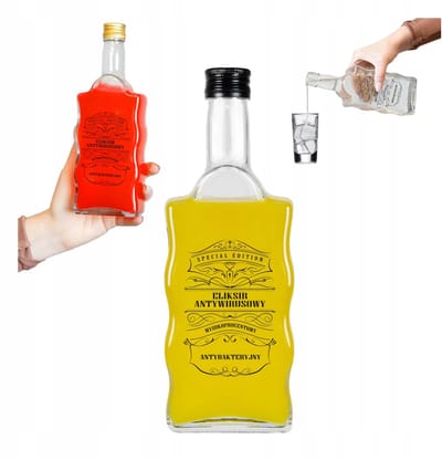 Bimberek - Flessenset Eliksir Antywirusowy - 500 ml - Grijsglas - Humorus Design