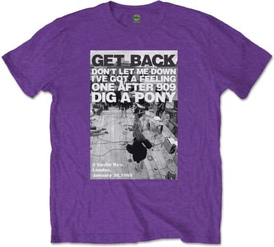 The Beatles - Rooftop Shot Heren T-shirt - S - Paars