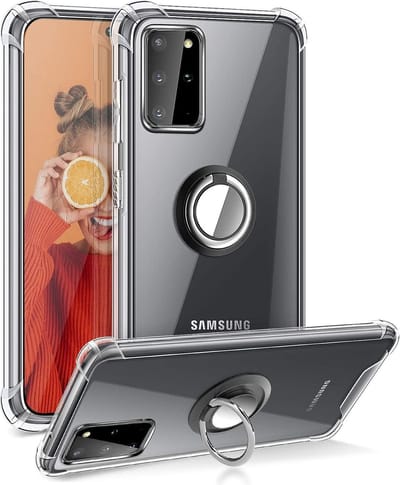 Hoesje Geschikt Voor Samsung Galaxy S20 Plus hoesje - Luxe TPU Backcover Clear - Hoesje Geschikt Voor Samsung Galaxy S20 Plus met Ring houder / Ring vinger houder / standaard