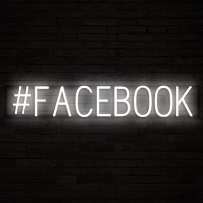 #FACEBOOK - Lichtreclame Neon LED bord verlicht | SpellBrite | 86,5 x 16 cm | 6 Dimstanden & 8 Lichtanimaties | Reclamebord neon verlichting