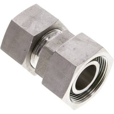 25S & 30S RVS Rechte Snijringkoppeling Draaidoorvoer 400bar FKM O-ring en Afdichtconus ISO 8434-1