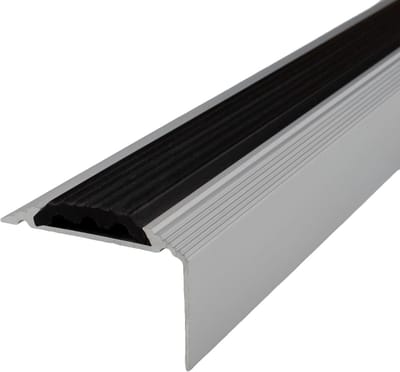 Aluminium Trapneus Profiel 46x30mm Zilver met Inleg voor Traptreden | Krasbestendig