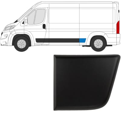 Zijlijst sierlijst achterspatbord voor Fiat Ducato 2018- / Links