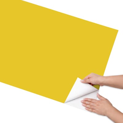 Coloray Meubel Wrap Folie - Geel Meubelfolie - 65x130 cm - Decoratiefolie Intens geel - Meubel Wrap Folie - Minimalist Meubelfolie - Plakfolie Meubels - Keuken decoratie - Achtergronden en patronen