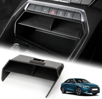 Ronte - Opbergdoos voor middenconsole auto met antislip design en vakken voor mobiele telefoon, muntgeld en meer - Interieuraccessoires voor Audi A3 8Y 2021-2024
