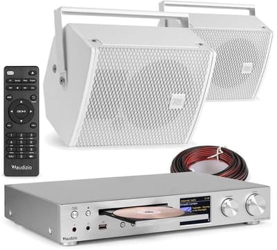 Power Dynamics PDW5W indoor muziekinstallatie - Met speakers en tuner - WiFi internetradio - Wit