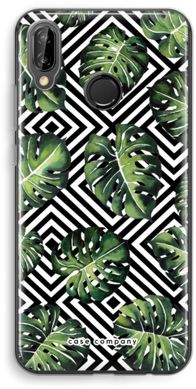 Case Company® - Hoesje geschikt voor Huawei P20 Lite hoesje - Geometrische jungle - Soft Cover Telefoonhoesje - Bescherming aan alle Kanten en Schermrand