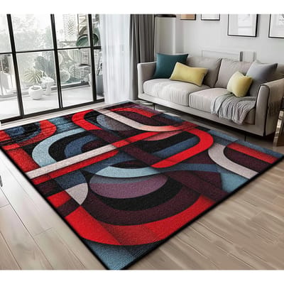 Noords Abstract Tapijt voor Grote Woonkamer Decoratie Huis Gemakkelijk Schoon te Maken Pluche Kleden Garderobe Slaapkamer Zachte Antislip Vloermat 100*160cm