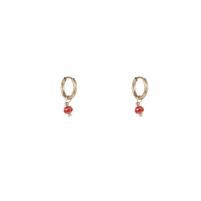 Day&Eve by Go Dutch Label Oorhangers 1 kraal Fuchsia