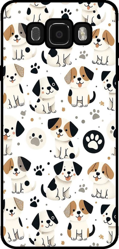 Smartphonica Telefoonhoesje Geschikt voor Samsung Galaxy J7 2016 met honden opdruk - TPU backcover case dog design geschikt voor Samsung Galaxy J7 2016