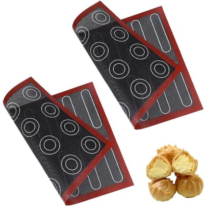 Dailygoods- Bakmat Herbruikbaar - Siliconen/Glasvezel - Antiaanbaklaag - Microgeperforeerd - Hittebestendig - Duurzaam en gemakkelijk schoon te maken - Bakvorm