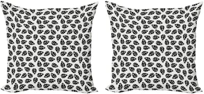 ABAKUHAUS Blad Kussenhoes – 2x45 cm – Dubbelzijdig bedrukt – Mikrofaser