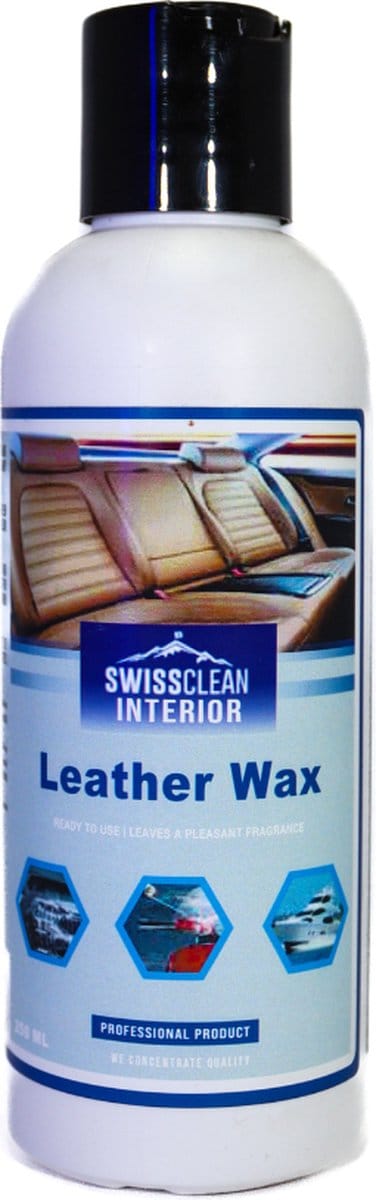 Swiss Clean | Leather Wax | Leder reiniger en onderhoud voor auto | Fles 250 ml | Interieur clean | Auto wassen | Reiniger auto | Cleaner | onderhouden | Car cleaning