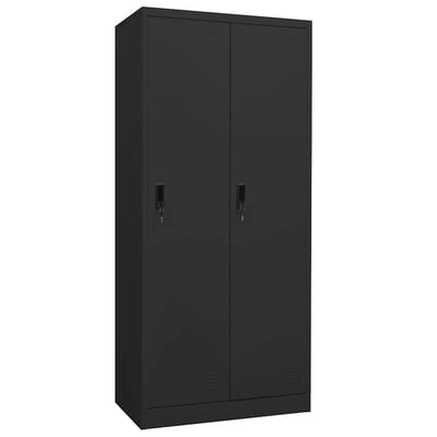 vidaXL - Kledingkast - 80x50x180 - cm - staal - antracietkleurig